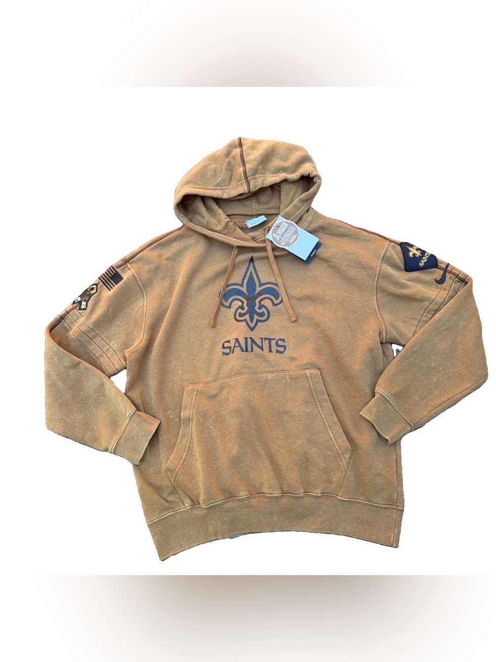 Nike NFL New Orleans Saints Salute to Service Brown Pullover Hoodie XS